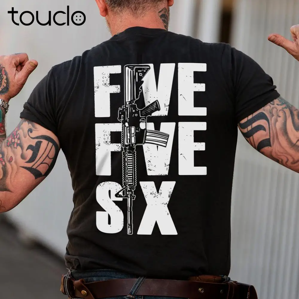 Mens Five Five Six 5.56 AR-15 T-Shirt Gifts For Men Women On Back T Shirt