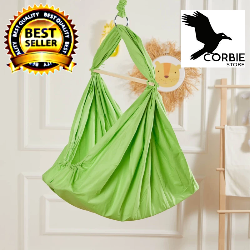 

Svava Spring Baby Hammock Cradle Ceiling Suspended Swing Green High Quality