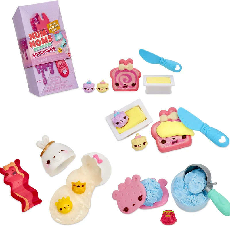 Num Noms Slime So Delicious Surprise Toys para niñas, Slime esponjoso, maquillaje misterioso, brillo de labios, olor, Snackables, muñecas Kawaii