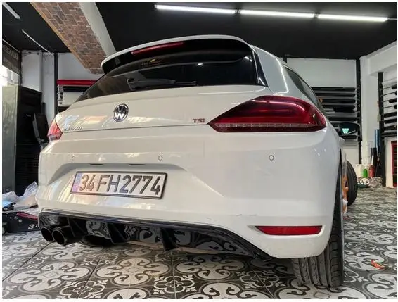 Volkswagen Scirocco 2009-2017 difüzör modelo esportivo difusor acessório do carro universal compatível modificado inserir pára-choques traseiro