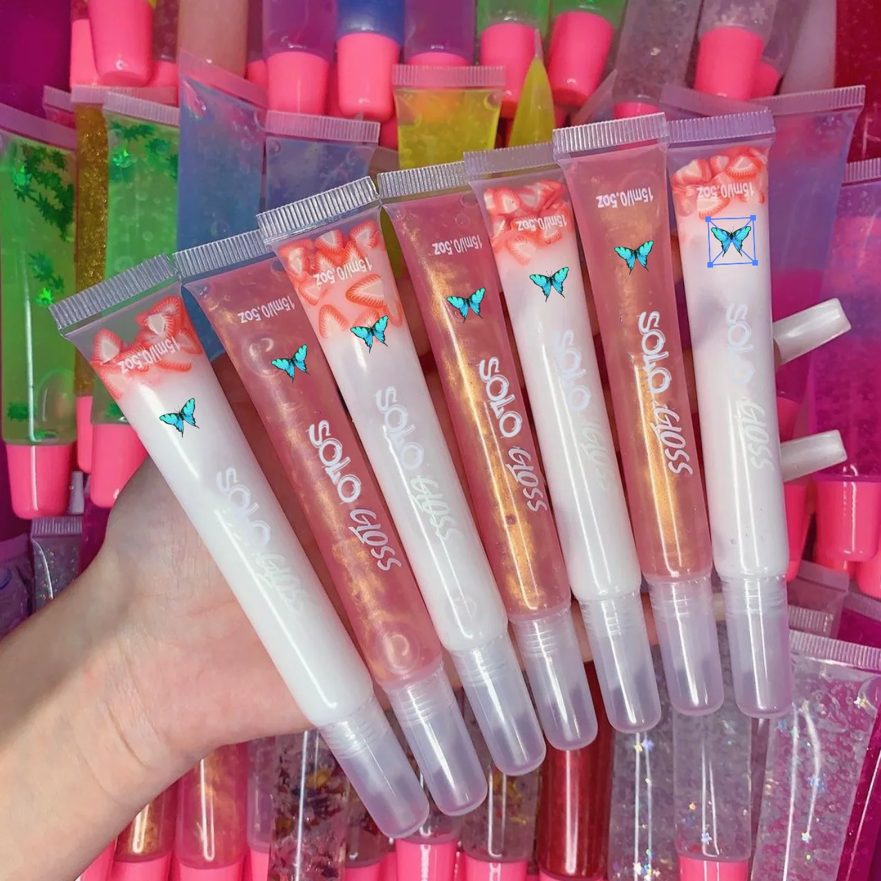 Favorites Cute LipGloss Kit Cruelty Free Vegan Kids Litter Girls Make Your Own Natural Icecream Lip Gloss Set