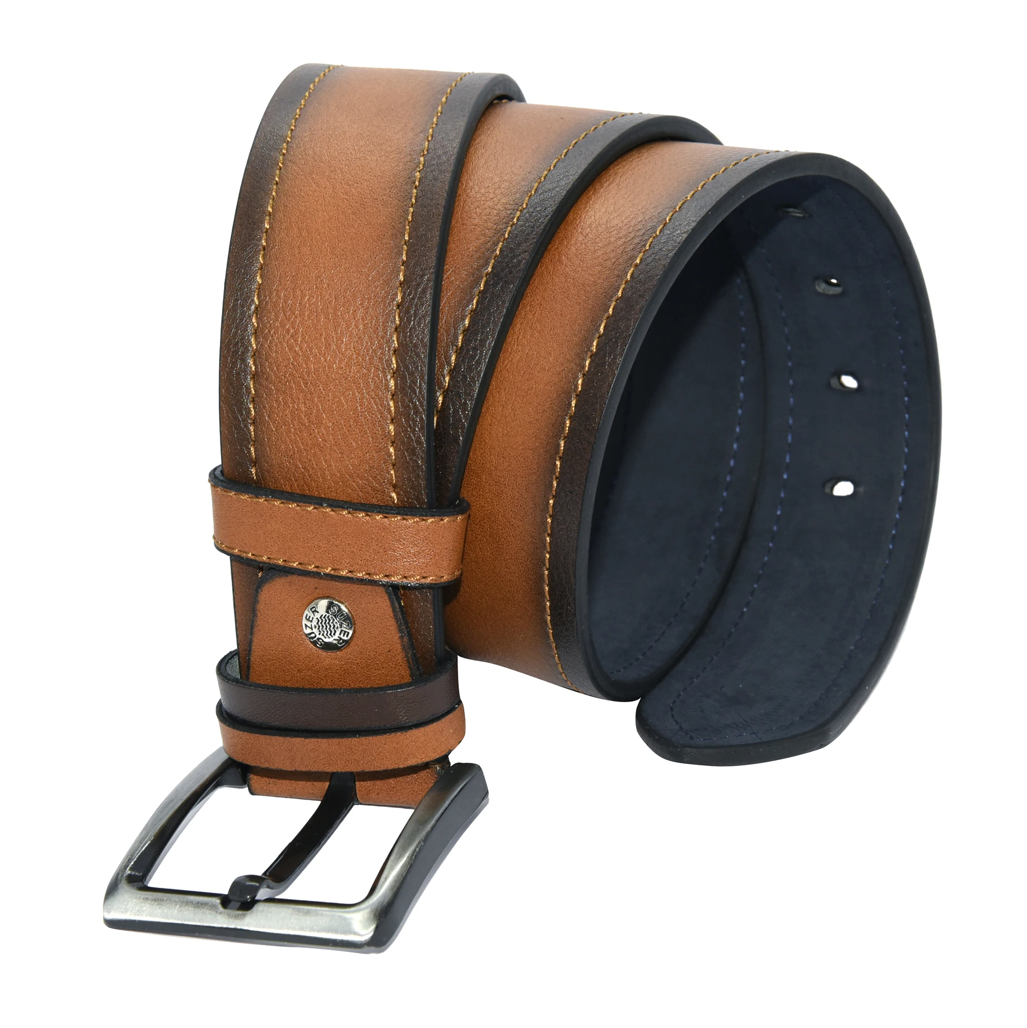 

Synthetic Leather Sport Men 'S Belt Denim Jeans Trousers Everyday Wear Waist Belt 4.5 cm Width Stainless Chrome Buckle New Style style Dikişli