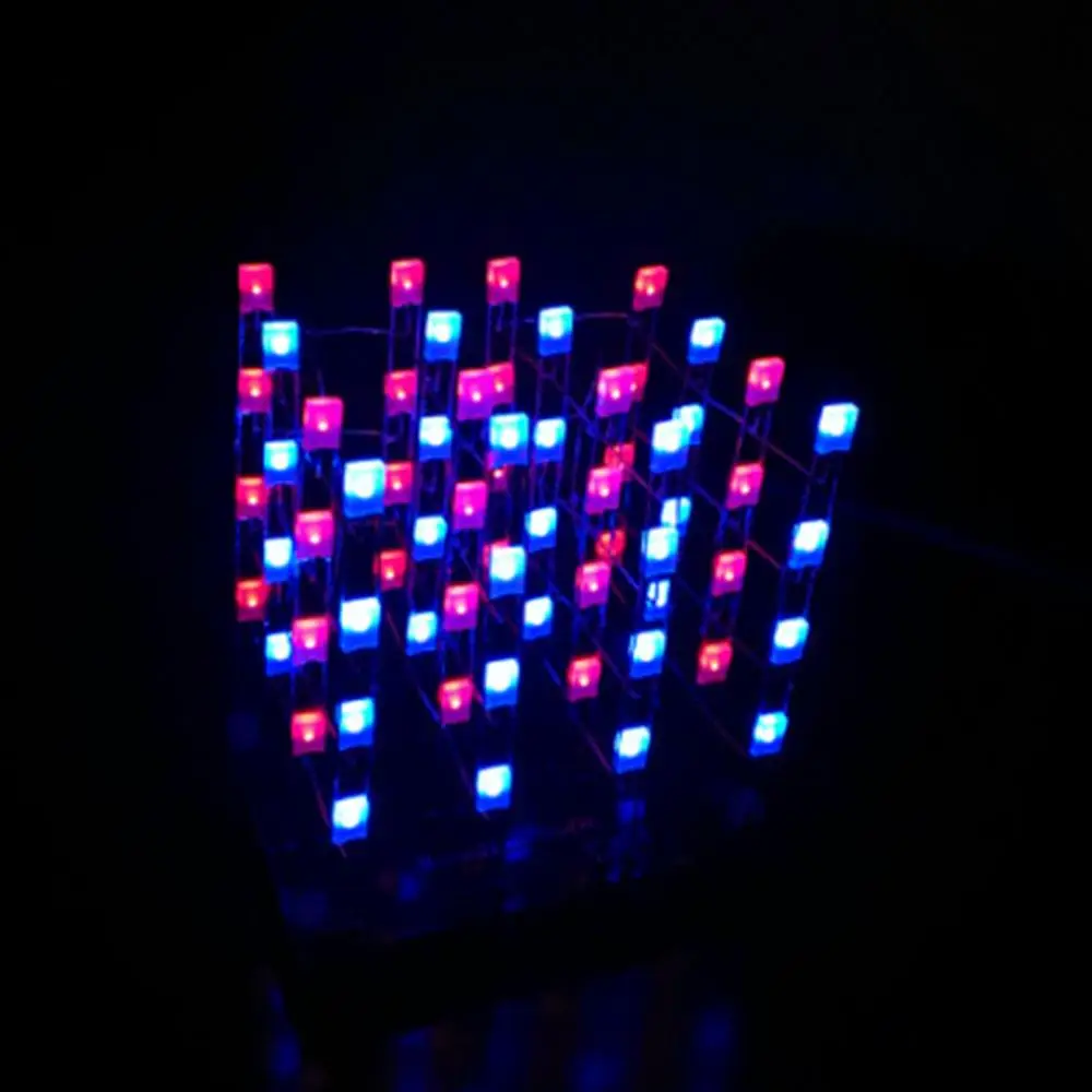 4X4X4 4*4*4 LED światła Cube zestaw 3D LED czerwony i niebieski podwójny kolor elektronicznych apartament dla Arduino Smart Electronics zestaw DIY