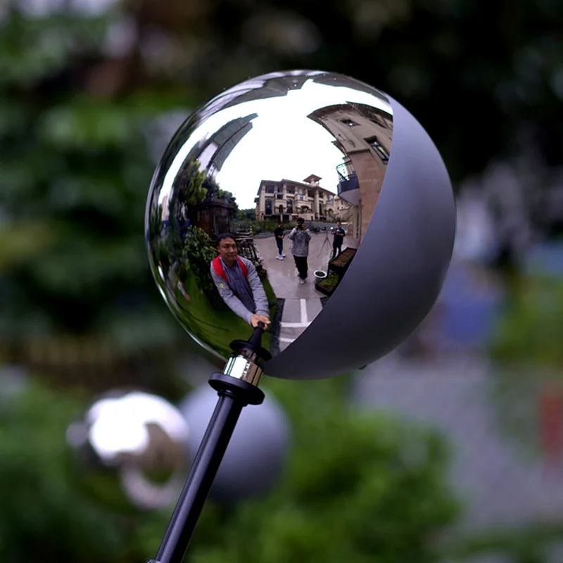 25cm Hoch Poliert Edelstahl Kugel 18% Reflektierende Halb Grau Und Chorme Ball Hdri Vfx Für Film Und Fernsehen schießt