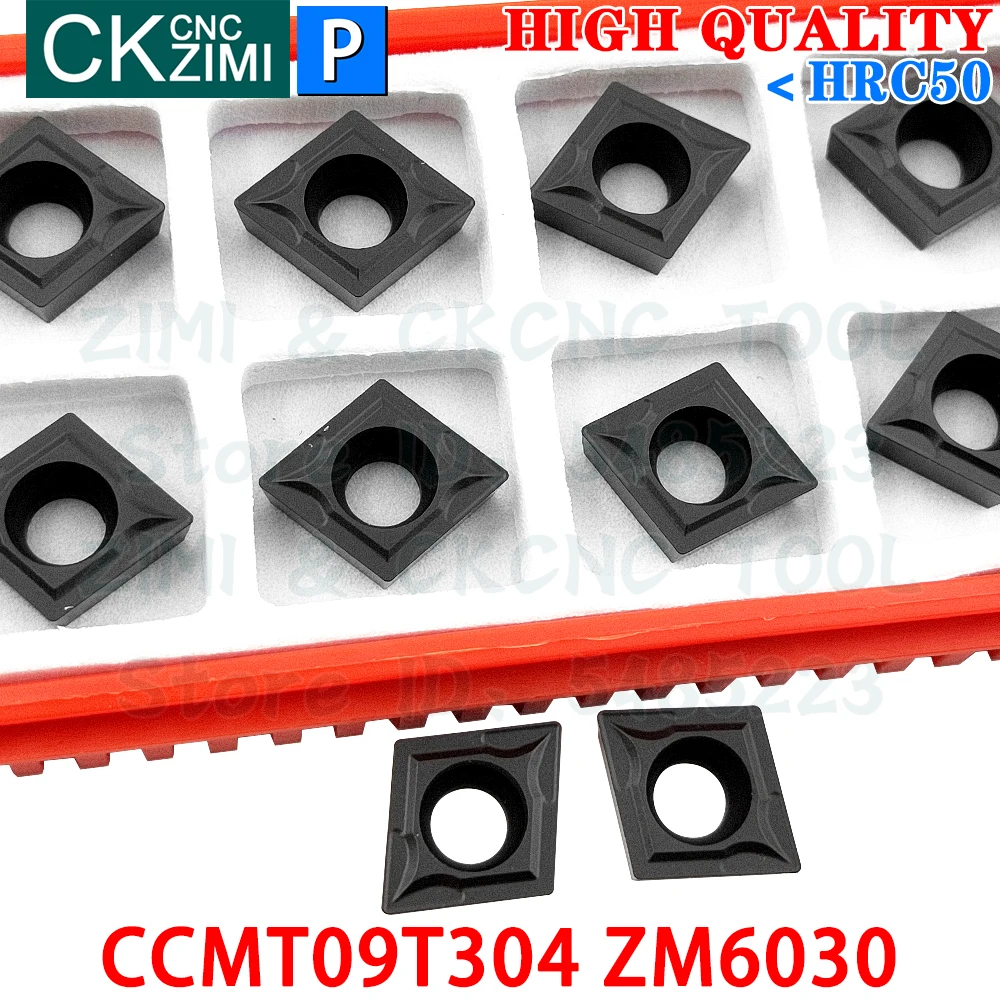 CCMT09T304 ZM6030 CCMT 09T304 ZM6030 كربيد إدراج الخارجية تحول إدراج أدوات سلبية ماكينة بتحكم رقمي بالكمبيوتر مخرطة معدنية أداة القطع