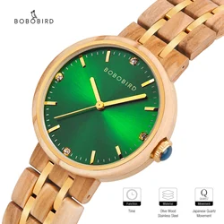 BOBO BIRD – montre à Quartz en bois pour femme, accessoire de luxe polyvalent avec Logo personnalisé, livraison directe