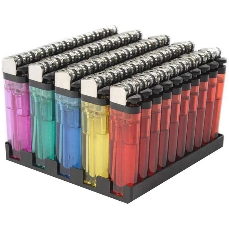 35780-67c982.jpg Pack de 50 Mecheros Desechables de 5 Colores con Caja Expositora