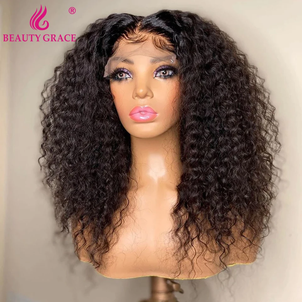 Brazilian 30 Inch Kinky Curly Lace Front Human Hair Wigs On Sale Clearance Transparent HD Curly 13X4 Lace Frontal Wigs For Women