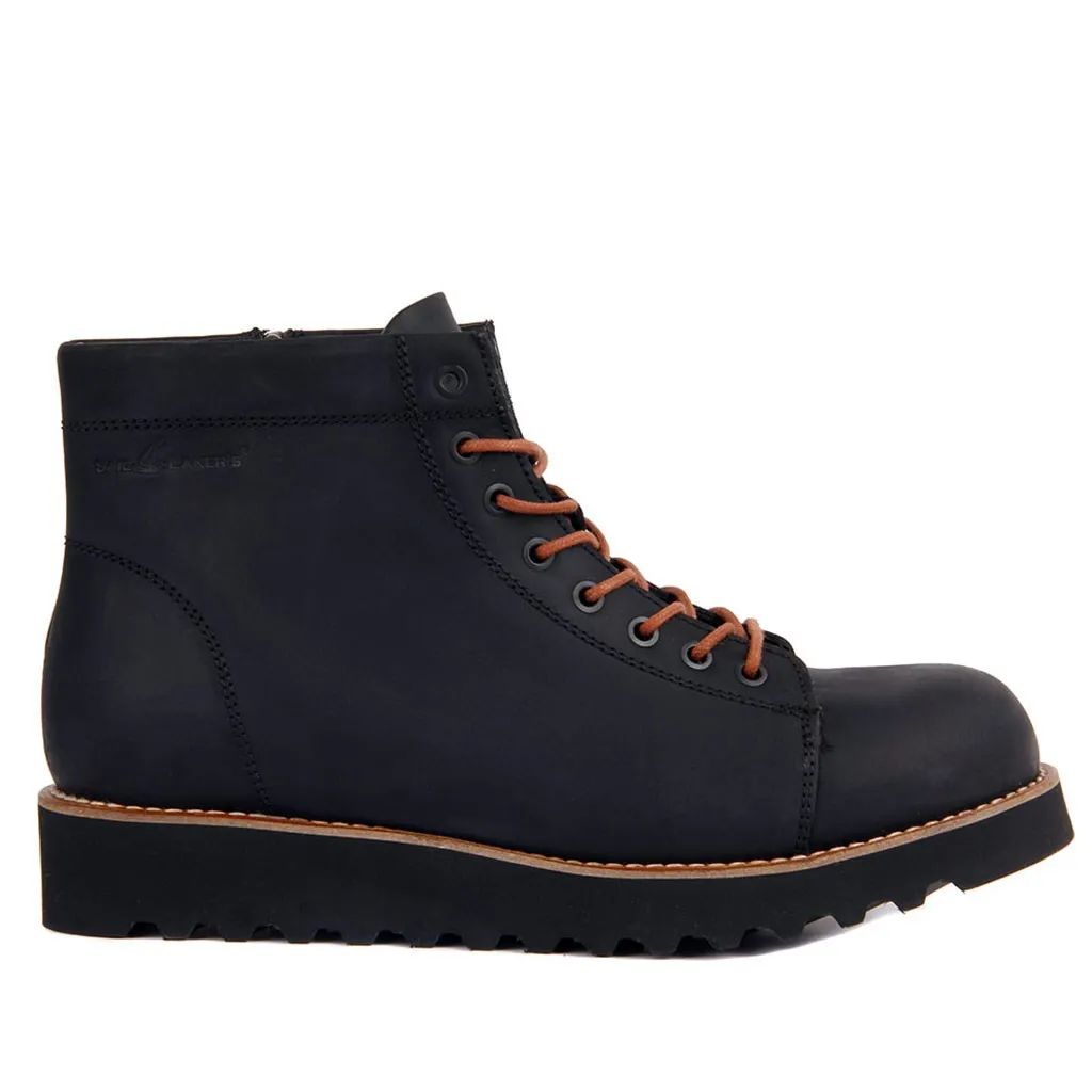 Botas masculinas de couro genuíno