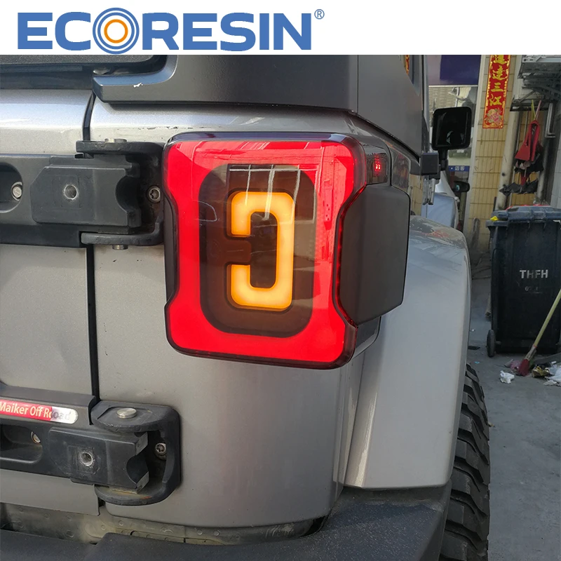 For Jeep wrangler 2018--2022 JL JT Smoked Light Lamps  Reverse Turn Signal Auto Car  break light  Offroad 4*4 LED Rubicon Sahara