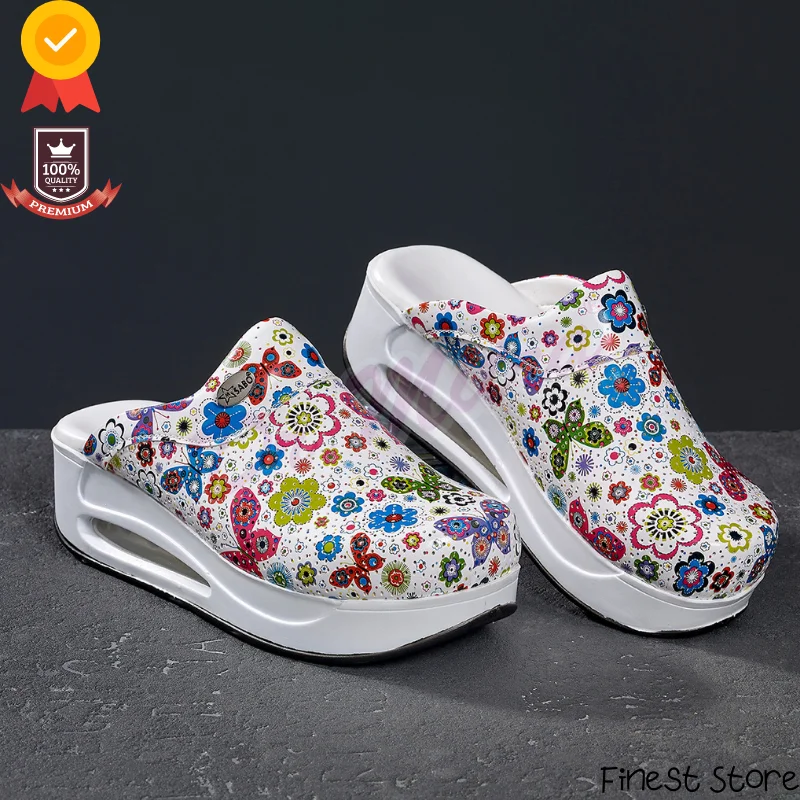 2021 Orthopedic Sabo Slippers Hospital Nurse Doctor Casual Women's Slippers Designer Shoes Ladies Summer Shoes Non-slip Mules