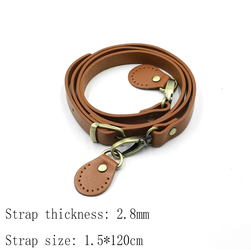 120cm Bags Strap Detachable Handle 100% Real Cowhide Replacement Women Girls  Shoulder Bag Accessories Adjustable Staps Belts