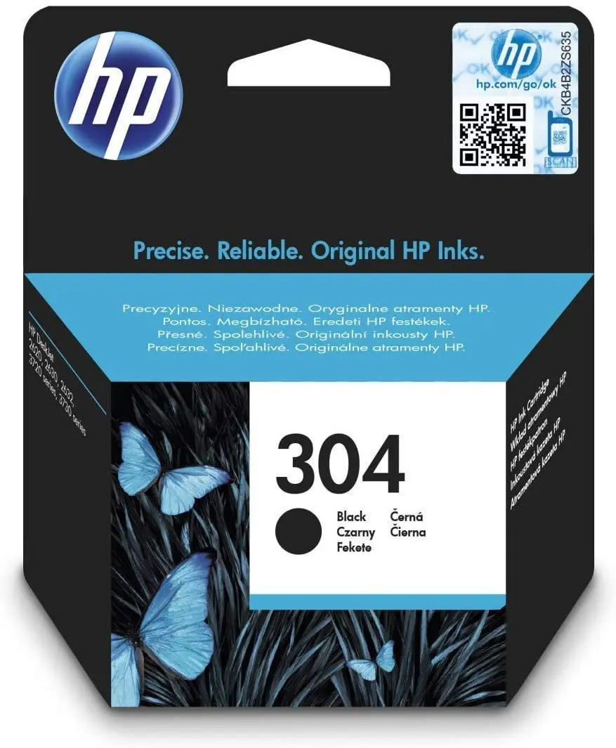 HP 304 N9K06AE Original Ink Cartridge, Black, Single Pack