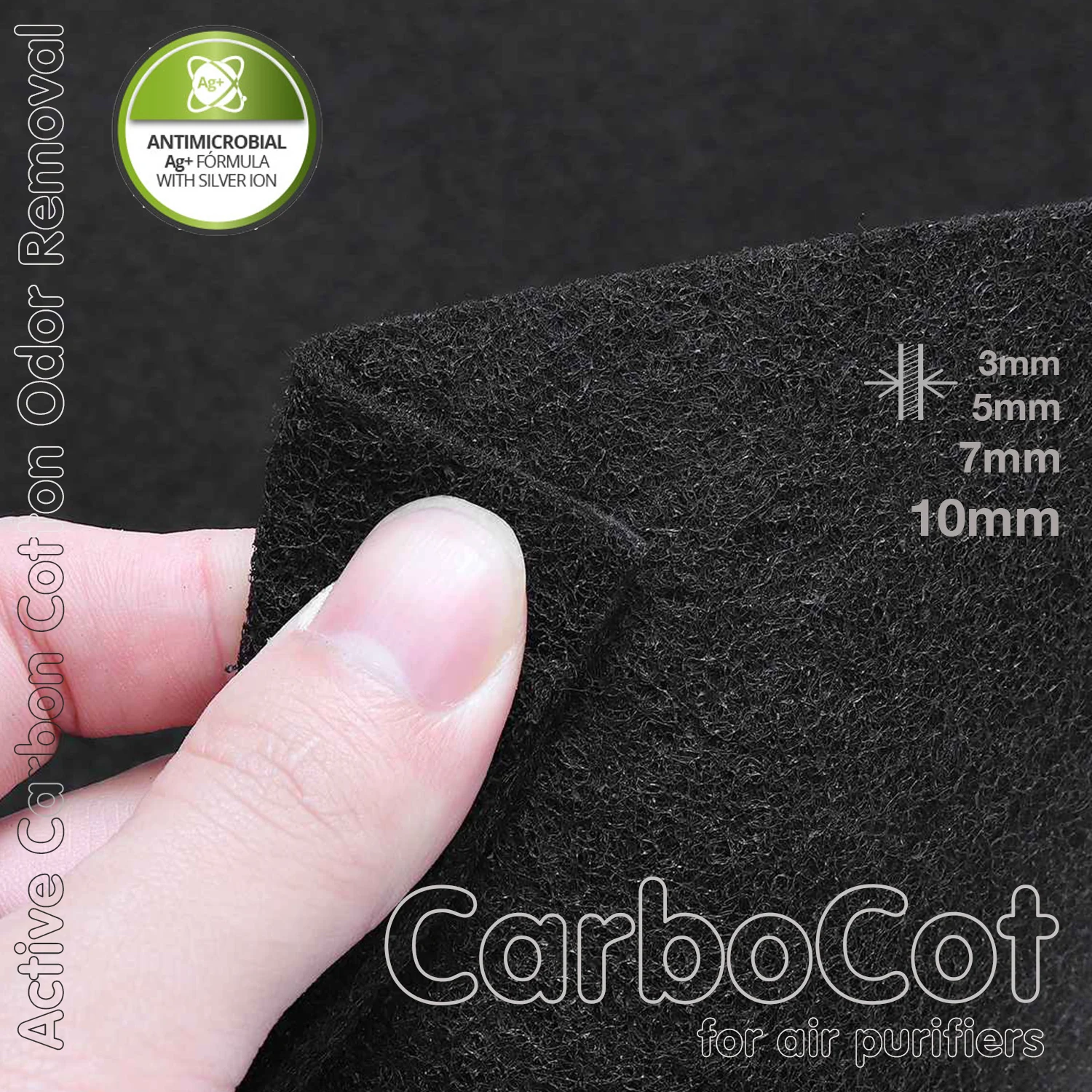 7-10 مللي متر 1 متر مربع 2 متر مربع 3 متر مربع المنزل النسيج الأسود مكيف الهواء الكربون المنشط أجهزة تنقية الهواء اكسسوارات تنقية تصفية النسيج