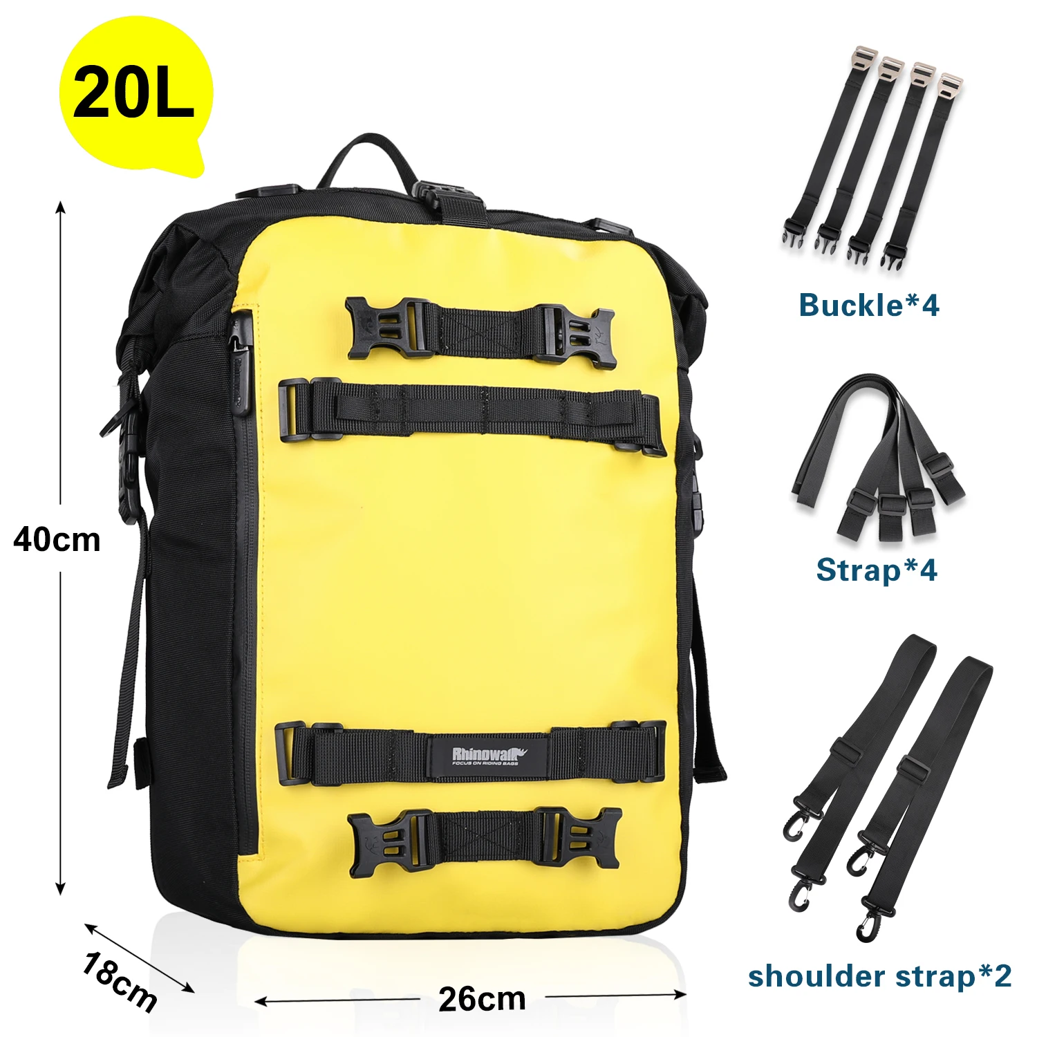 Rhinowalk Motorfiets Achterbank Tas 10/20/30L Waterdichte Multifunctionele fietsen rugzak Universele Zadel Gemodificeerde Bagage Tas