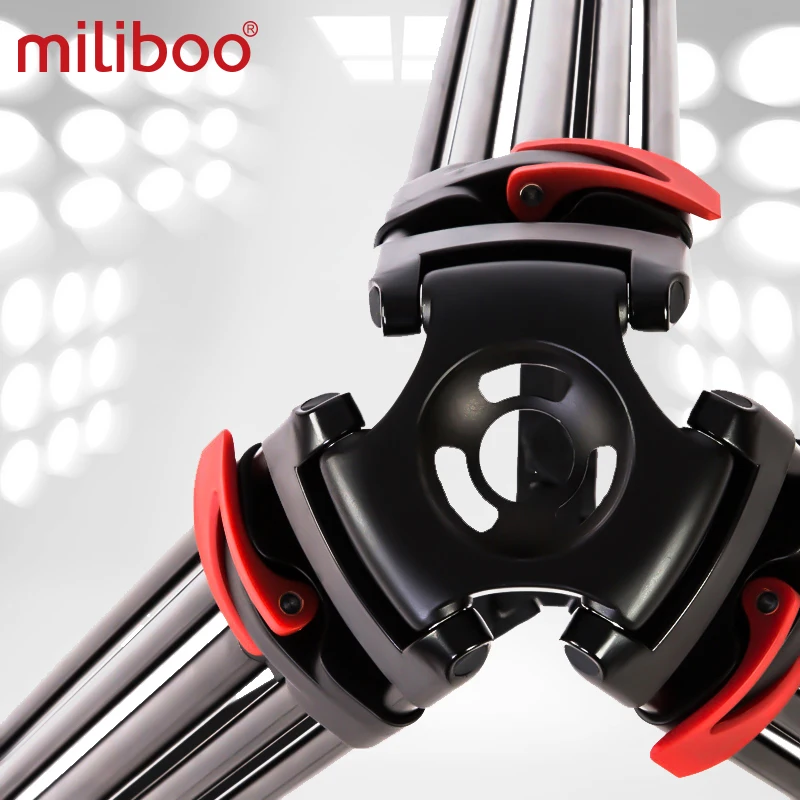 miliboo 603A Professional Travel Camera Tripod With Fluid Head Heavy Duty Aluminum Tripod Shooting Bird 75mm Bowl Size