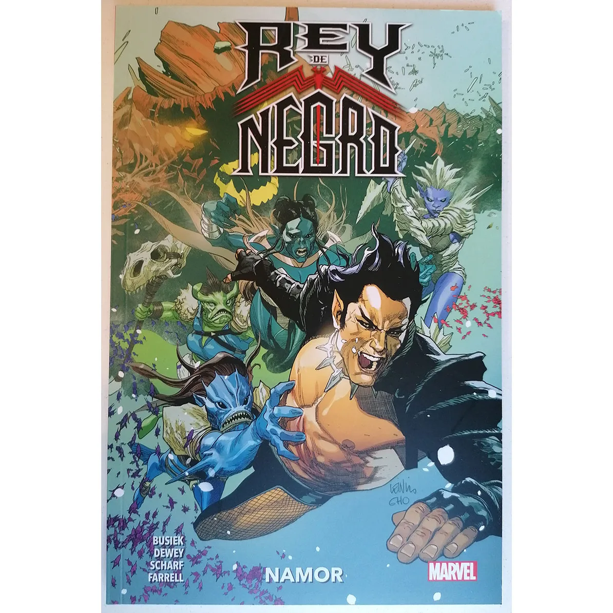 MARVEL King of black NAMOR , ED. PANINI, year 2021, author KURT BUSIEK, comic BOOK Spanish, TEBEO