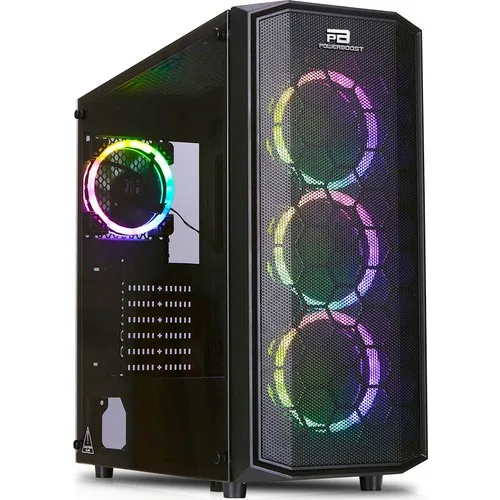 Power Boost X-58 USB 3.0 Mesh 4 x Rainbow Fixed LED Fan Computer case (PSU Don 'T) (JBST-X58)