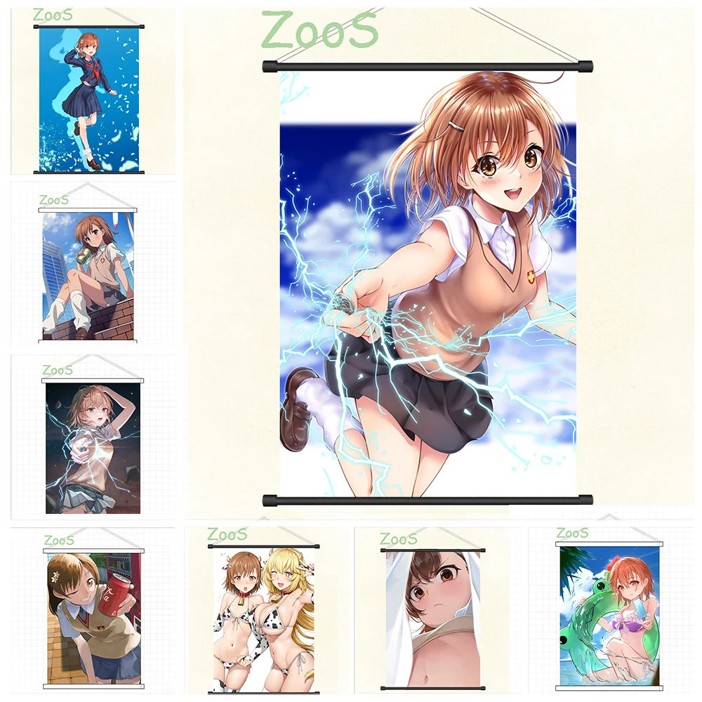 

Misaka Mikoto A Certain Scientific Railgun Decoration Picture Mural Anime Scroll Painting Comics Poster Canvas Wallpaper Prints