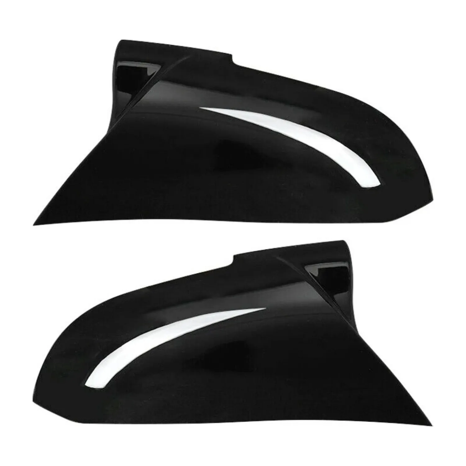 

For Renault Megane 4 2016-, 2 Pieces High Quality Abs Plastic Bat Style Mirror Covers Caps RearView Mirror Case Cover Gloss Bla