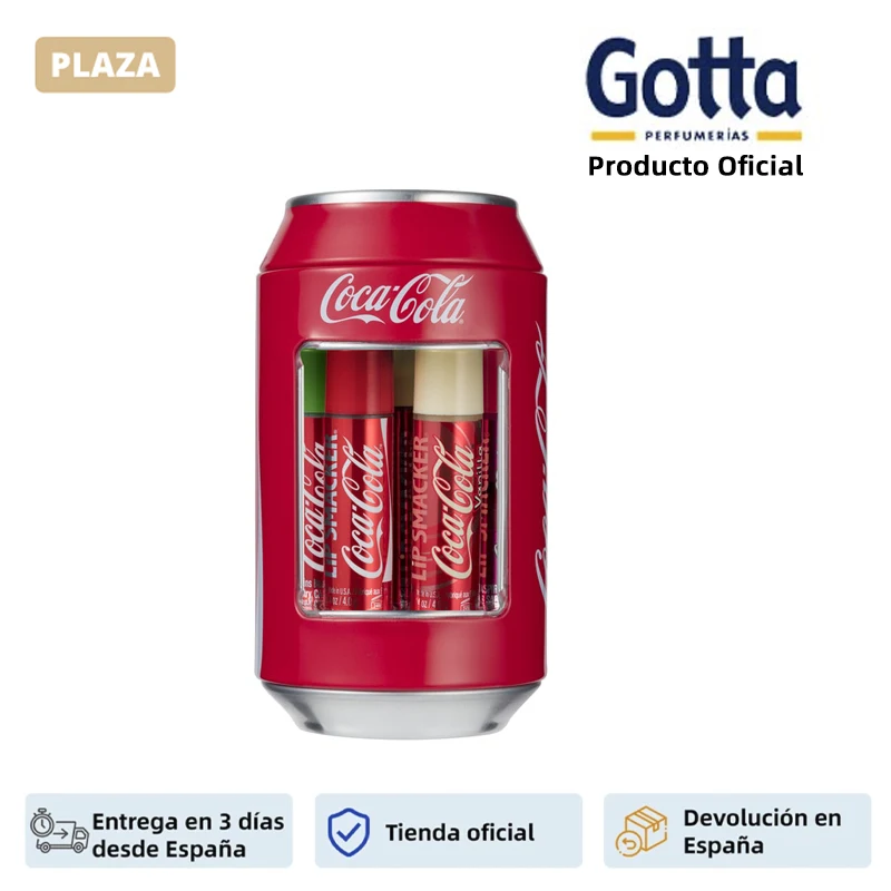 Smackers Coca cola tin with 6 balsamos lipsticks set makeup 6 units Beauty lipsticks flavor coca