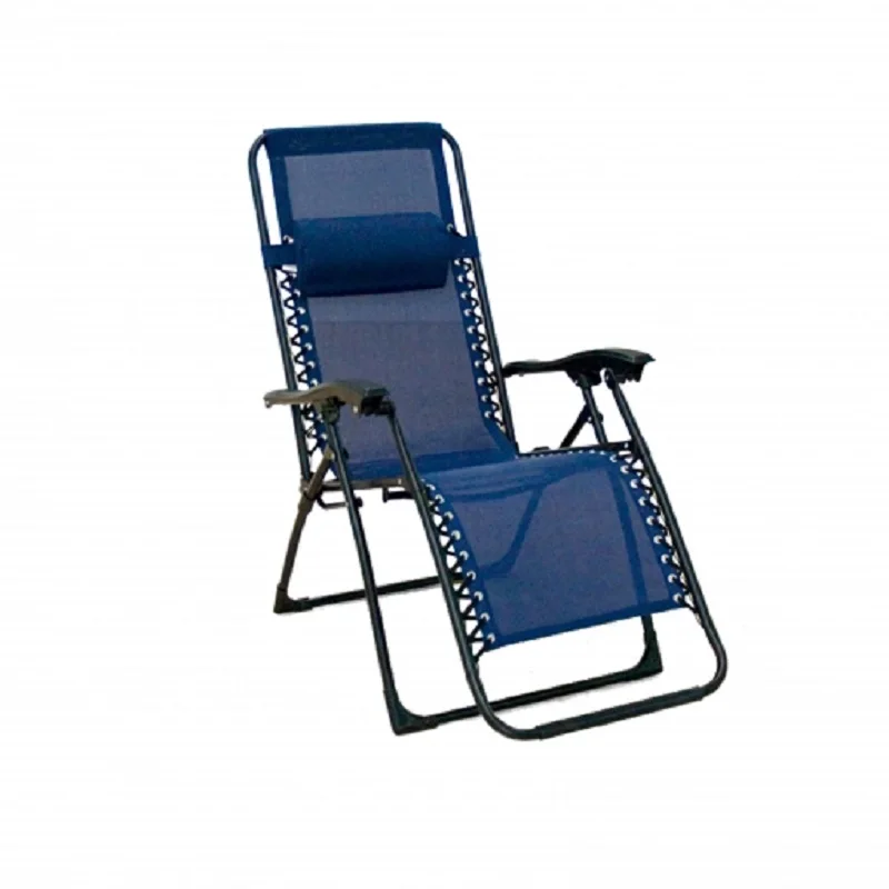 Blue recliner lounger 177x65x113 cm