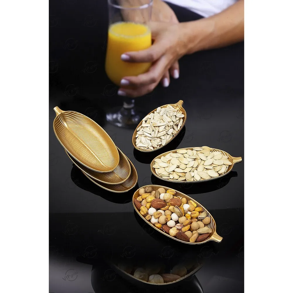 

2022 model VIPGROSS PRESENTATION COOKIE GOLD patterned stylish presentation snack holder Stylish and elegant design Turkish