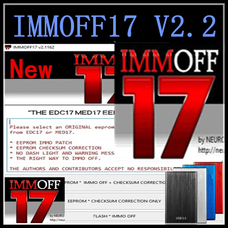 

Новейшее программное обеспечение iMMOFF17 EDC17 Immo Off Ecu программа нейротюнинг Immoff17 Disabler скачать и установить видеоруководство