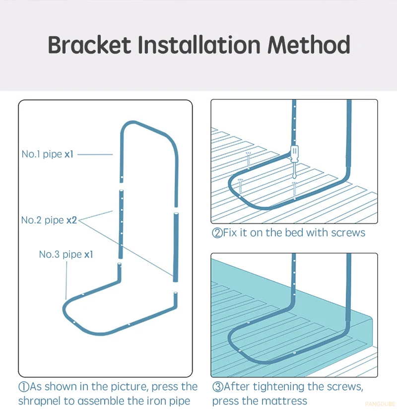 1pc 47cm Child Bed Barrier for Baby Bed Fence Railing for Children\'s Bed Protection Bed Rail Guard for Kids