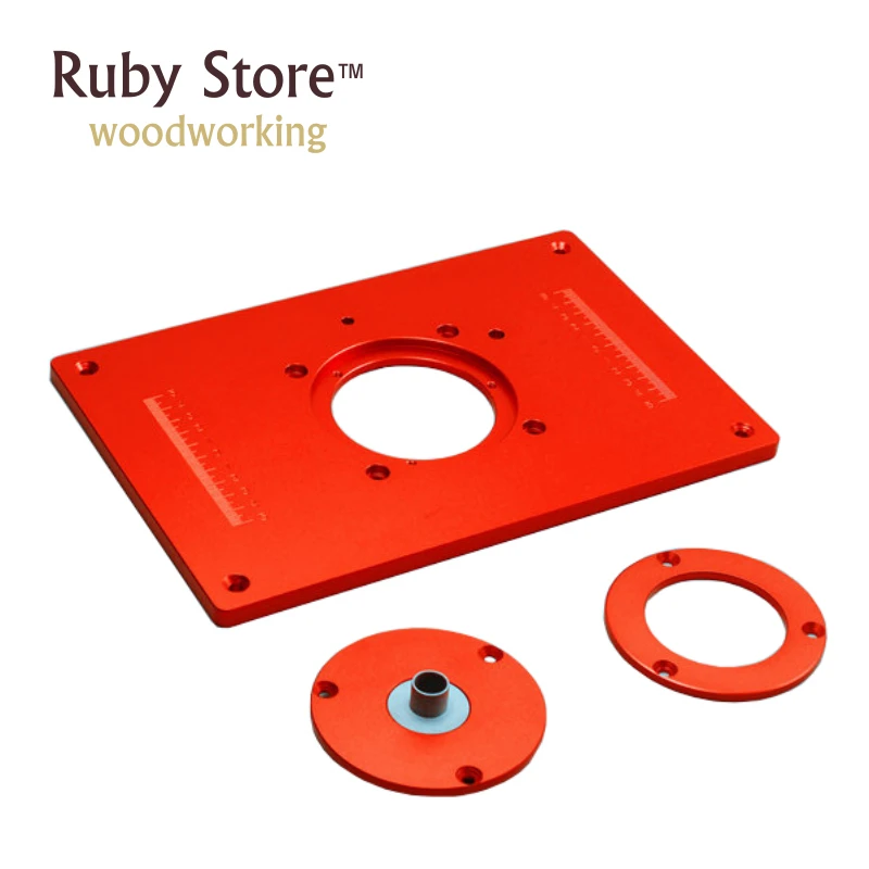 Aluminum Router Insert Plate for Routers (Red Series) 200mm x 300mm x 10mm