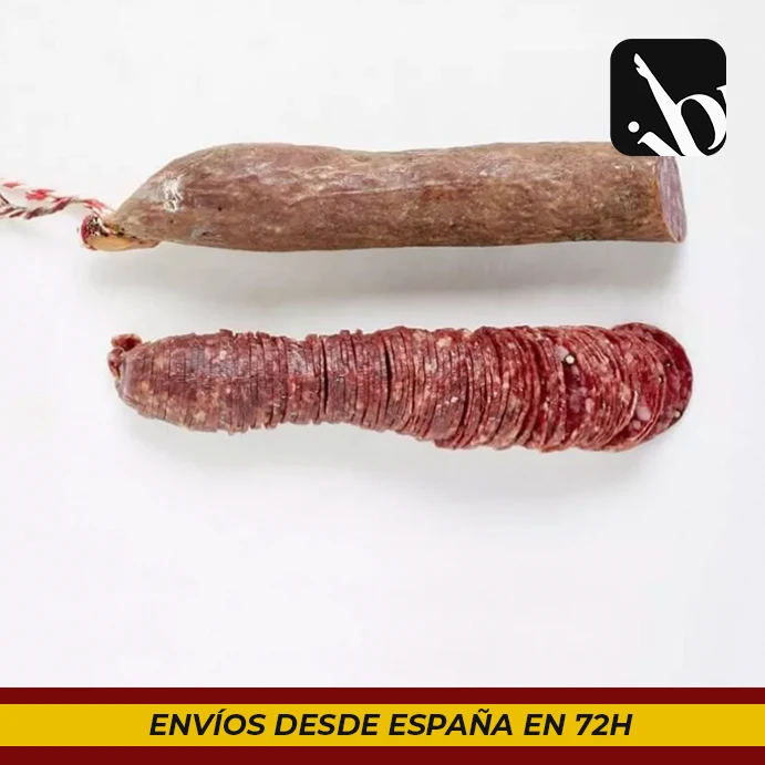 EXTRA Iberian sausage ACORN GUIJUELO with a lot of flavor and balanced point of fat and pepper.