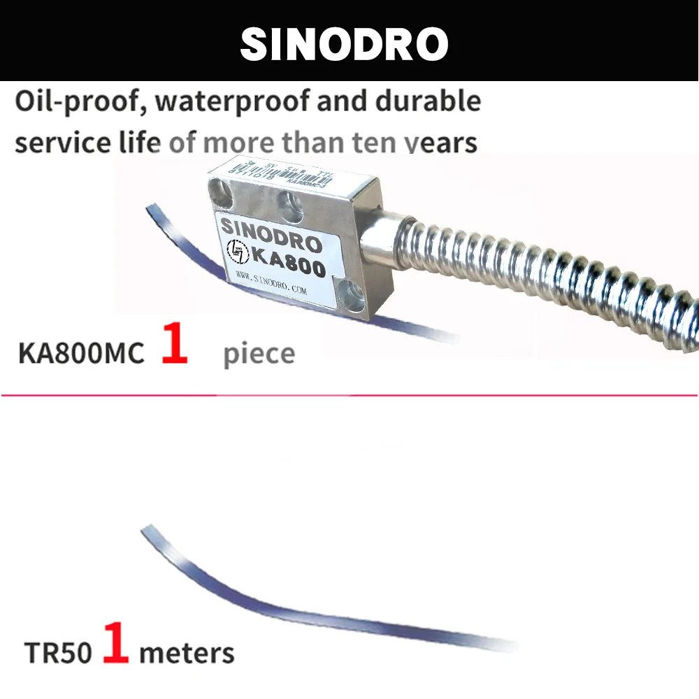 KA800MC Serie Magnetische Gitter Skala Magnetische Sensor Lineare Verschiebung Sensor Auflösung 0,005mm Präzision 0,02mm/ Meter
