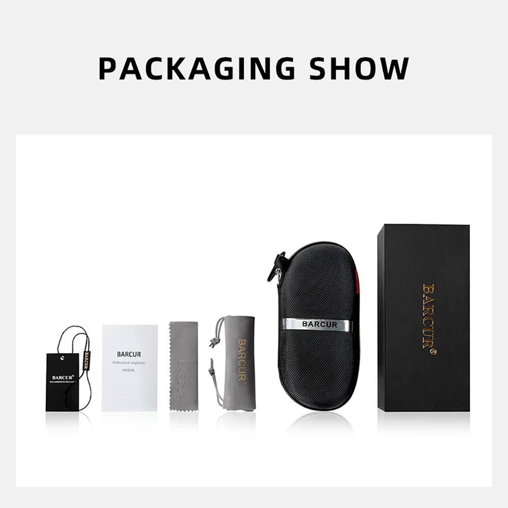 BARCUR Sport TR90 Sunglasses Driving Men Polarized Women Sun Glasses Fashion Glasses UV400