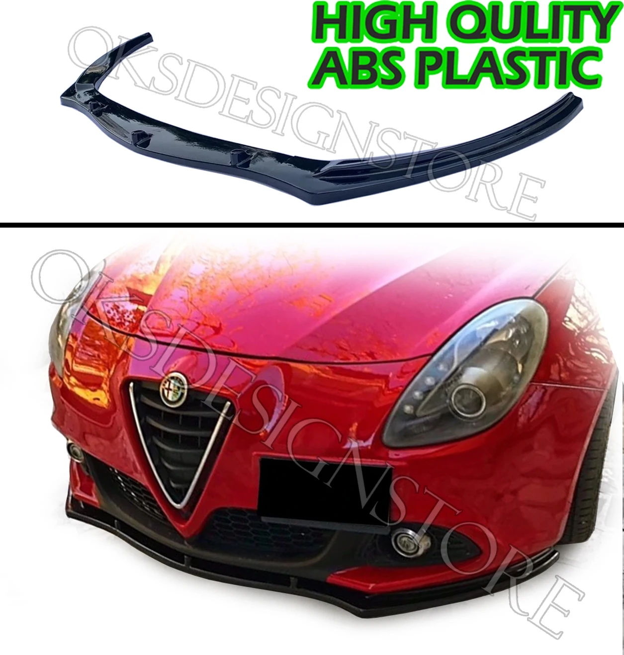 For Alfa Romeo Giulietta Front Bumper Lip  Glossy Black Splitter Diffuser Lip Body Kit Spoiler Bumpers For