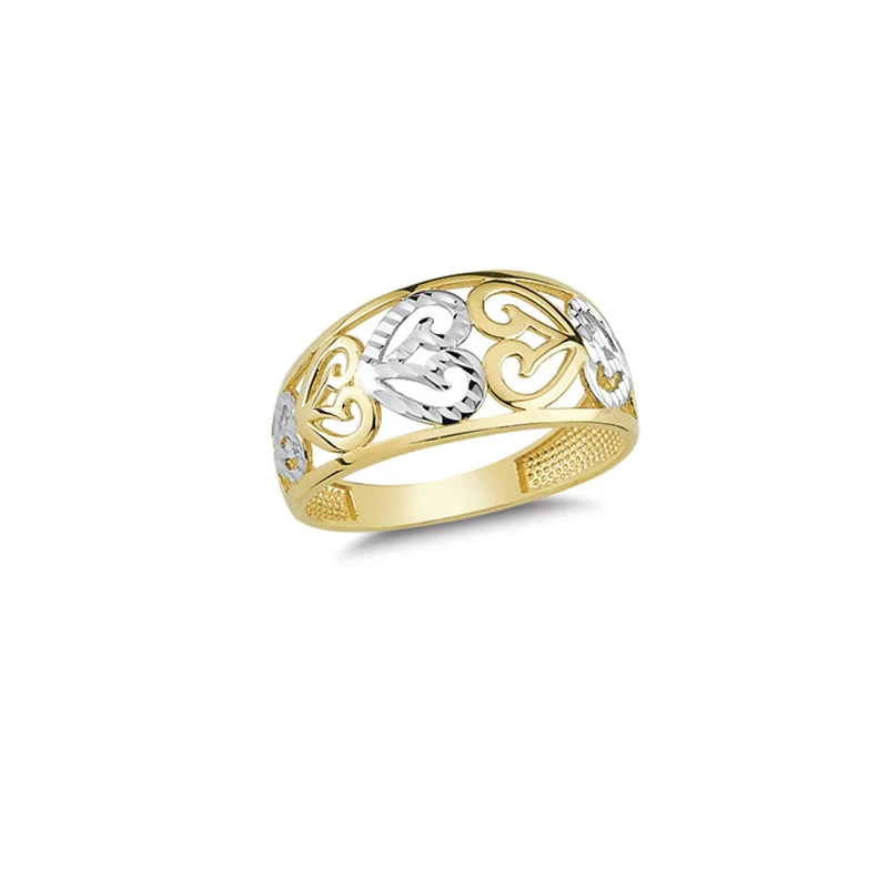 14K Solid Gold Love Ring for Women