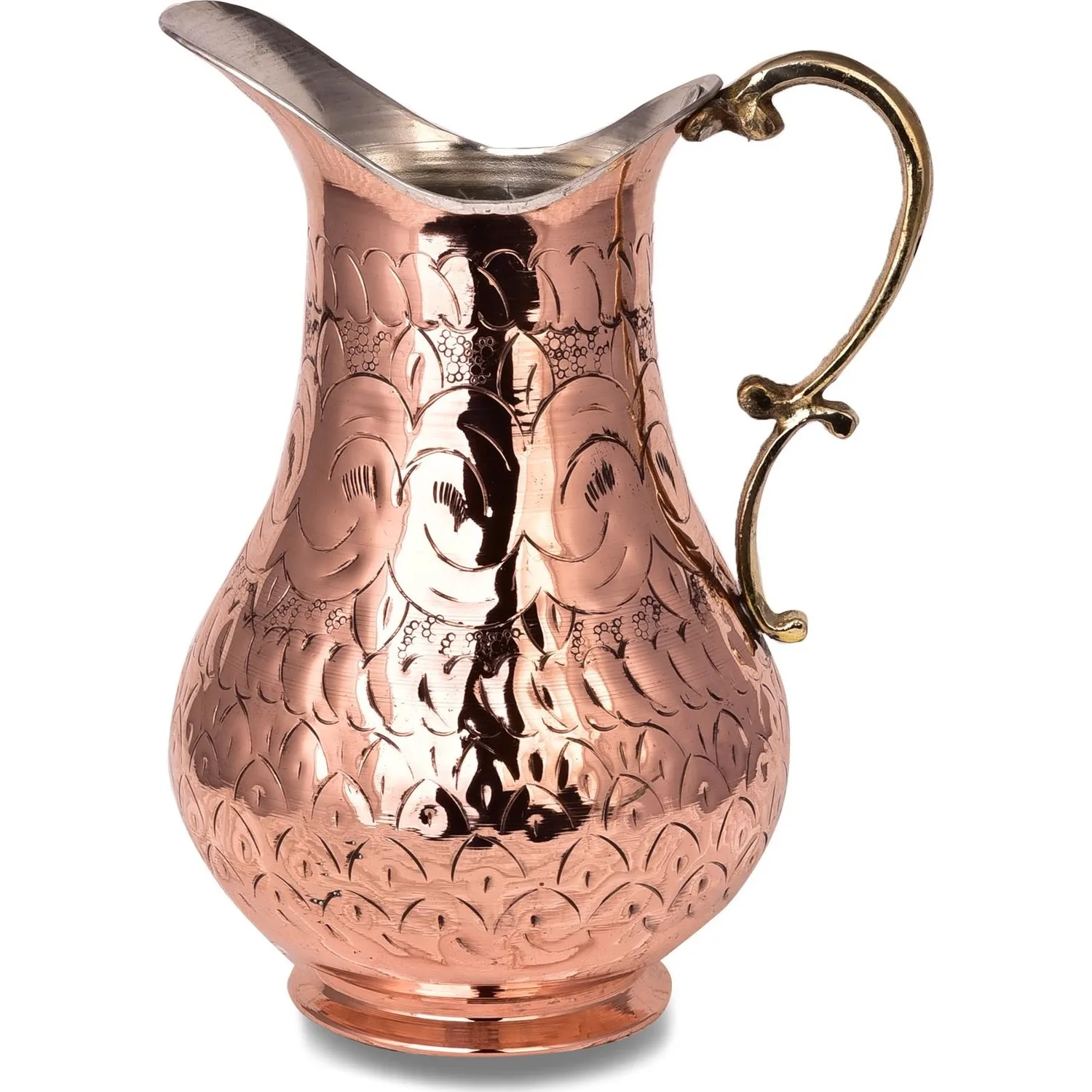 Copper Jug 2000ML Hand Engraved Anatolian Jug Handmade Copper Jug Made in Turkey