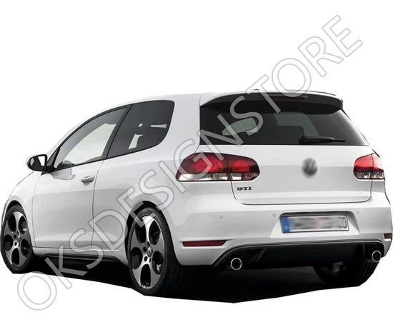 For Volkswagen Golf 6 2009 - 2012 GTI Rear Bumper Attachment - Diffuser (Plastic) Rear Diffuser Bumper