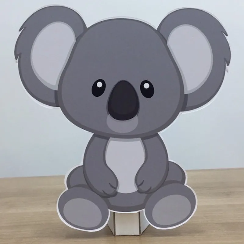 Baby Koala Foam-board Cutout Standee with Cardboard Stand, Kids Birthday Decoration, Concept Party Supplies