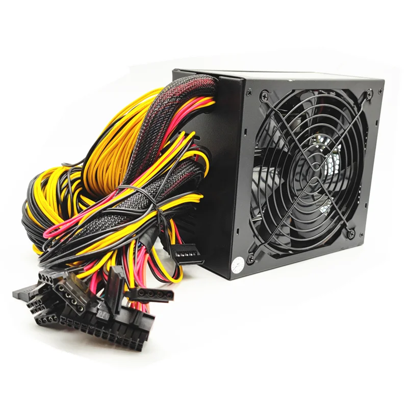 1800W Mining PC Power Supply ATX Computer Power PSU 24Pin For Bitcoin Miner R9 380/390 RX 470/480 RX 570 1060 For Antminer PSU
