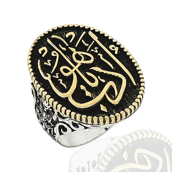 925 Silver The Interface Letter Printed Religious Men Rings