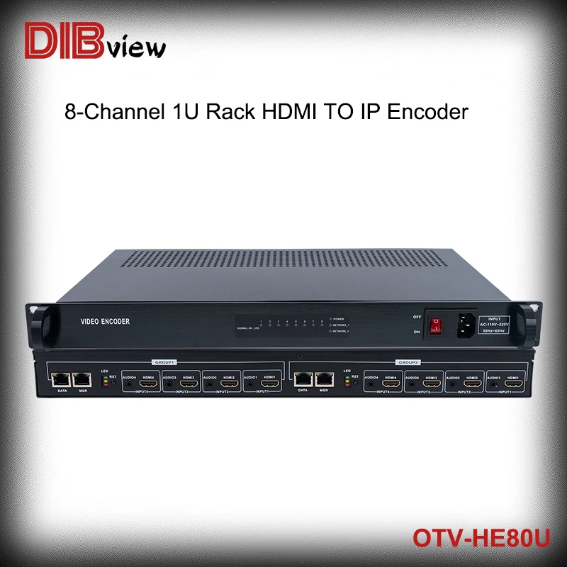 

OTV-HE80U 8 channel H.265 H.264 Full HD HDMI TO IP Video Encoder Cable IPTV Live Streaming Media Network devices