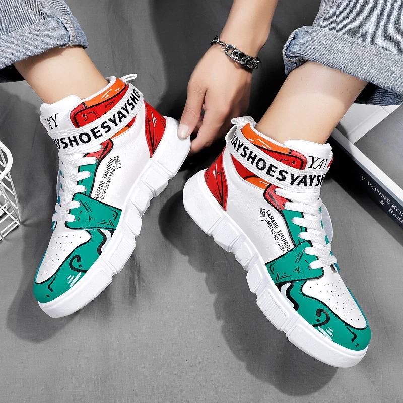 Dropshipping Anime Sneakers Unisex Streetwear Shoes Men Comic Cosplay Running Casual Shoes Women High Top Vulcanized Shoes