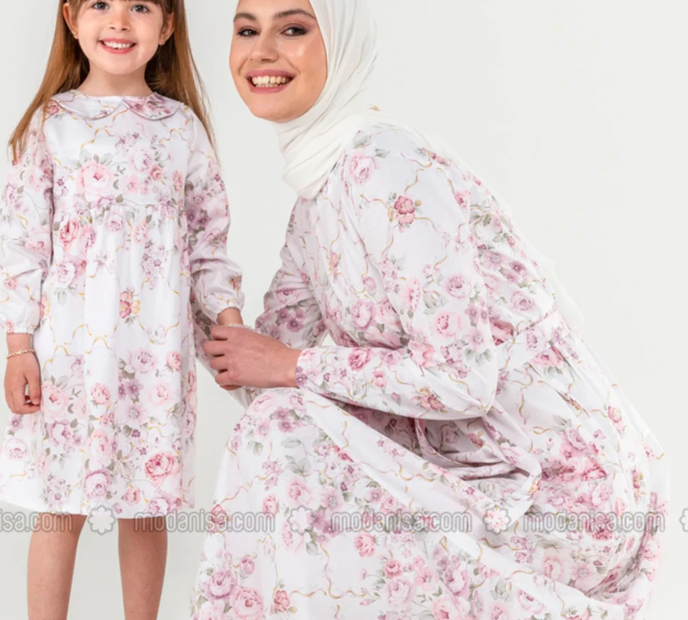 Authentic Leaf Roba mother 2014child set kombin Dress pink rose abaya hijab islamic special day henna girl mevlüd Bottom Top suit