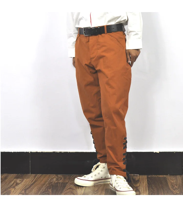 

Meimei custom YUTU&MM Light Brown Vintage Equestrian Jodhpurs Pants Camel Cotton Jodhpuri Breeches Baggy Girls Pant