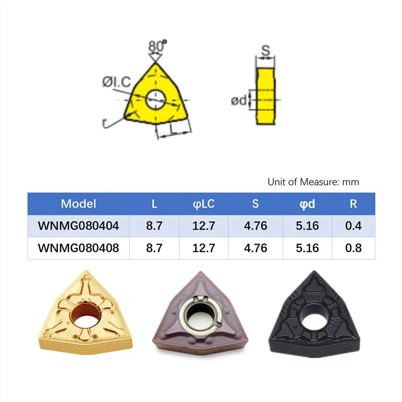 SANAI-inserto de carburo CNC WNMG080404 WNMG080408, herramienta de torneado de torno para mecanizado de Metal de acero inoxidable