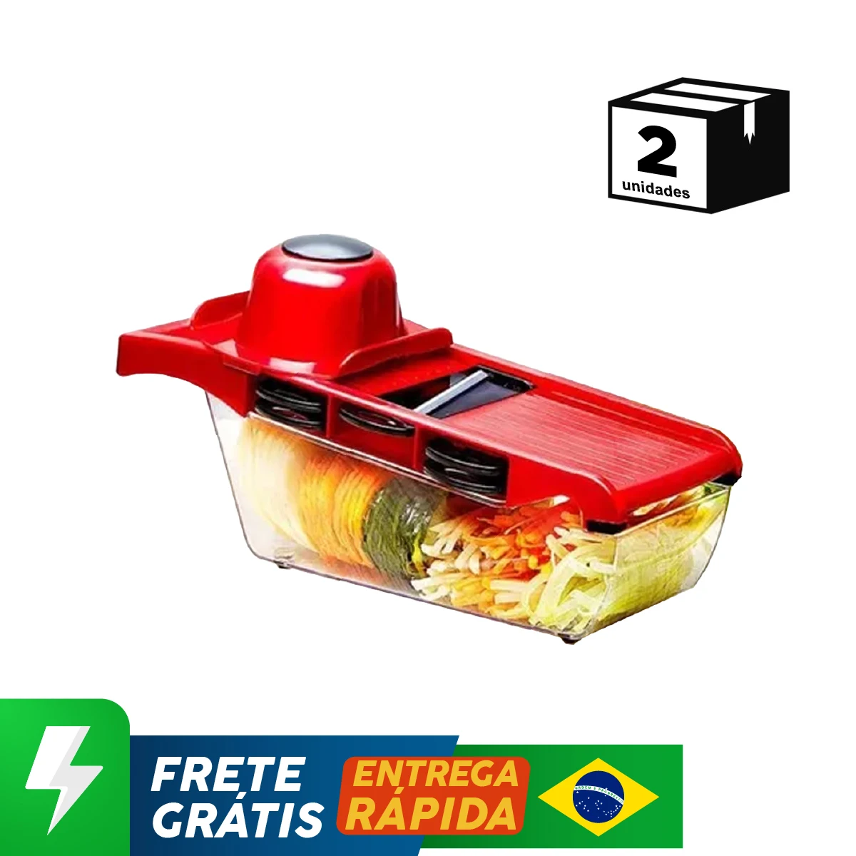 Slicer Mandoline Nicer Fatiador Cortador De Legumes 6 Em 1 Topen Home