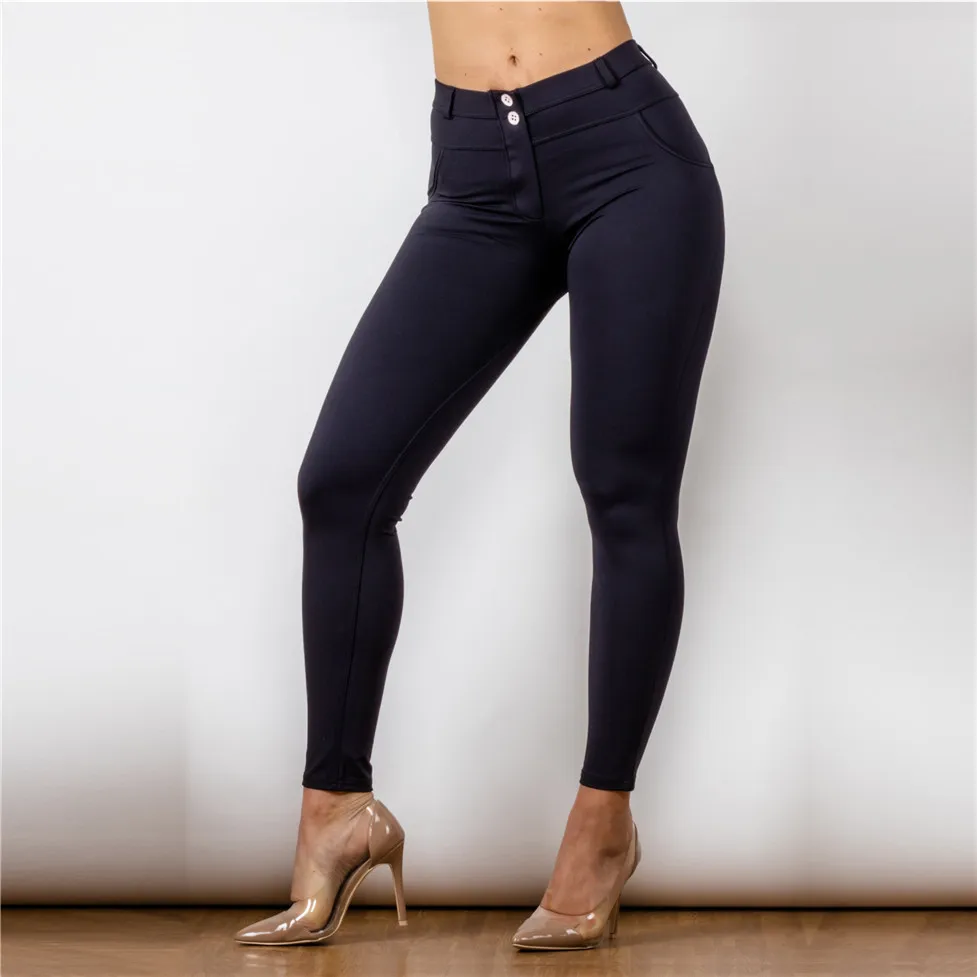 Giai Điệu Bum Nâng Jeggings Nữ Skinny Quần Thể Dục Đen Cao Cấp Gợi Tập Luyện Thể Dục Căng Femme Quần Áo