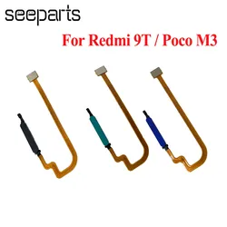 Touch ID Fingerprint Sensor Home Menu Button Flex For Xiaomi Redmi 9T Fingerprint Flex Cable POCO M3 Fingerprint Flex Cable