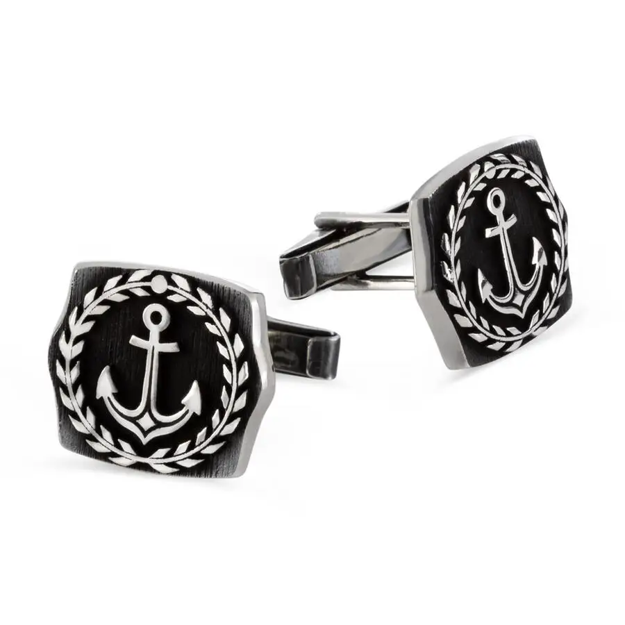 Elegant Design 925 Sterling Silver Anchor Cufflink Sailor Jewelery Gift For Him Accessory