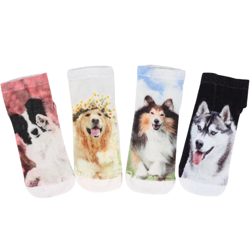 6 PCs Women 'S Socks Set Happy Fun Printed Cute Stockings New Season High Quality